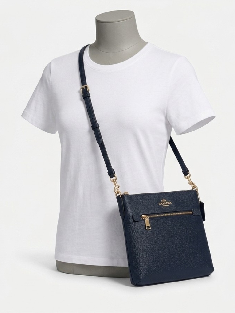 COACH Black Crossbody Bag with Front Zip Pocket - Picture 2 of 9